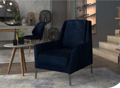 Blue he Relax Armchair Modern single seater Living room furniture Club chair new